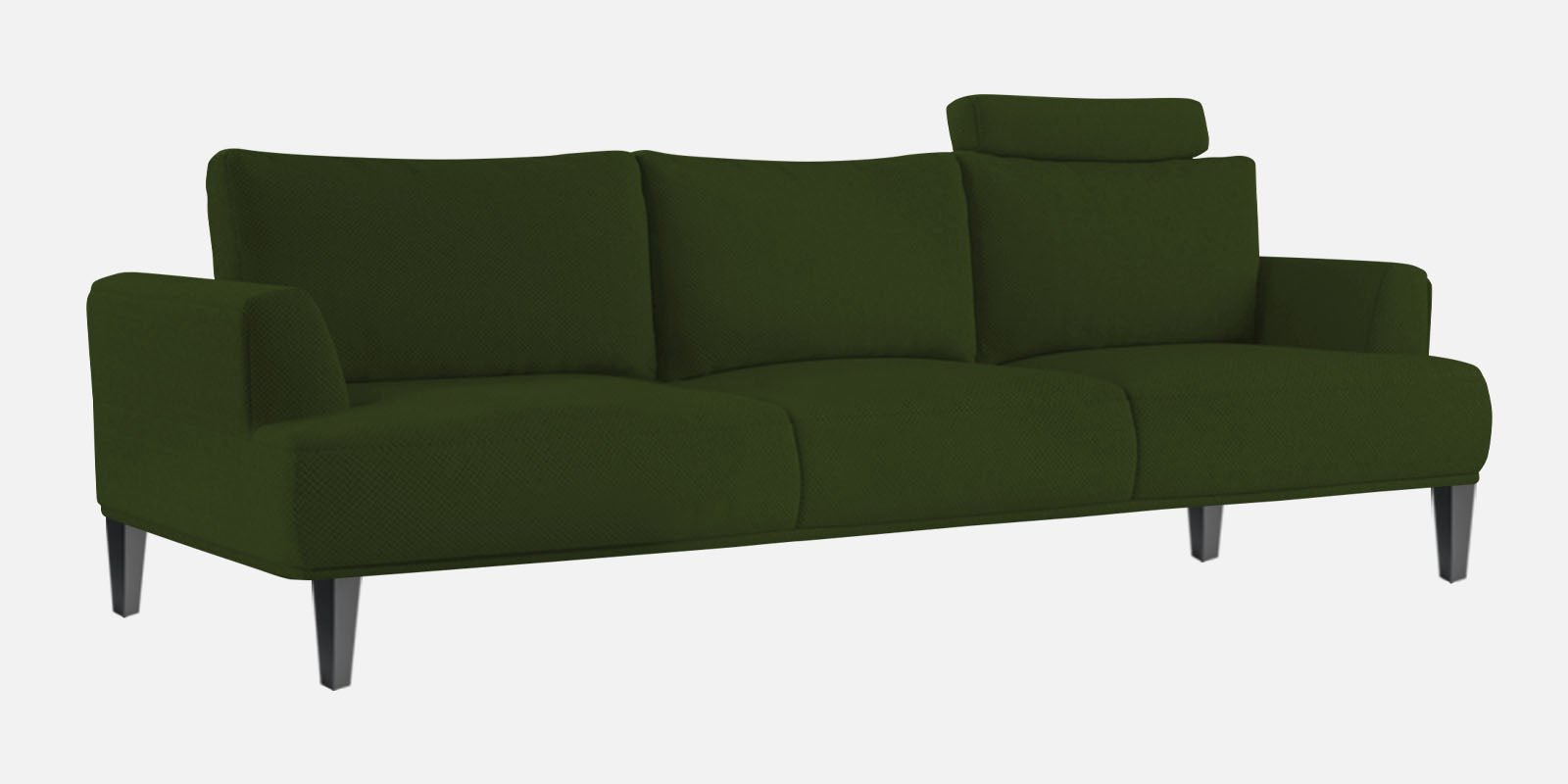 Como Fabric 3 Seater Sofa in Olive Green Colour