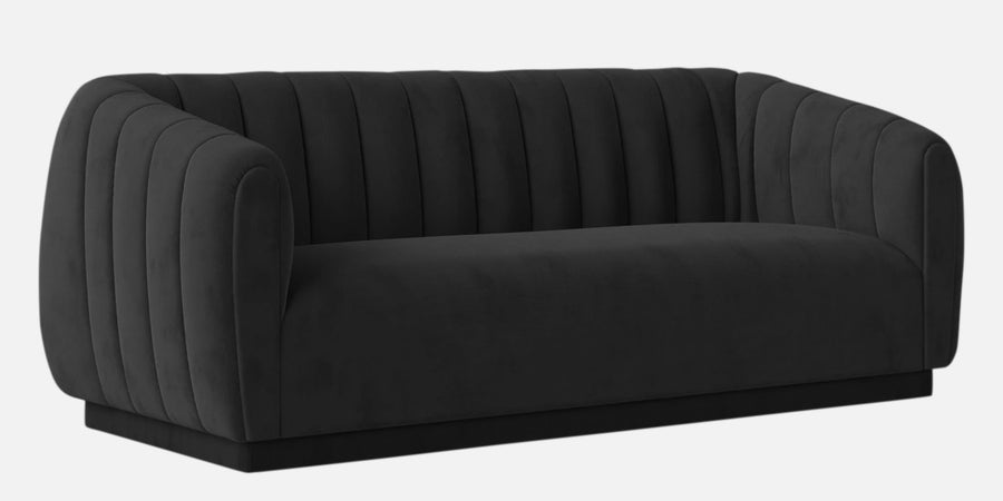 Ferry Velvet 3 Seater Sofa In Hory Grey Colour - Febonic Living