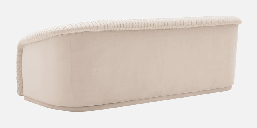 Yara Velvet Fabric 3 Seater Sofa In Camel Beige Colour - Febonic Living