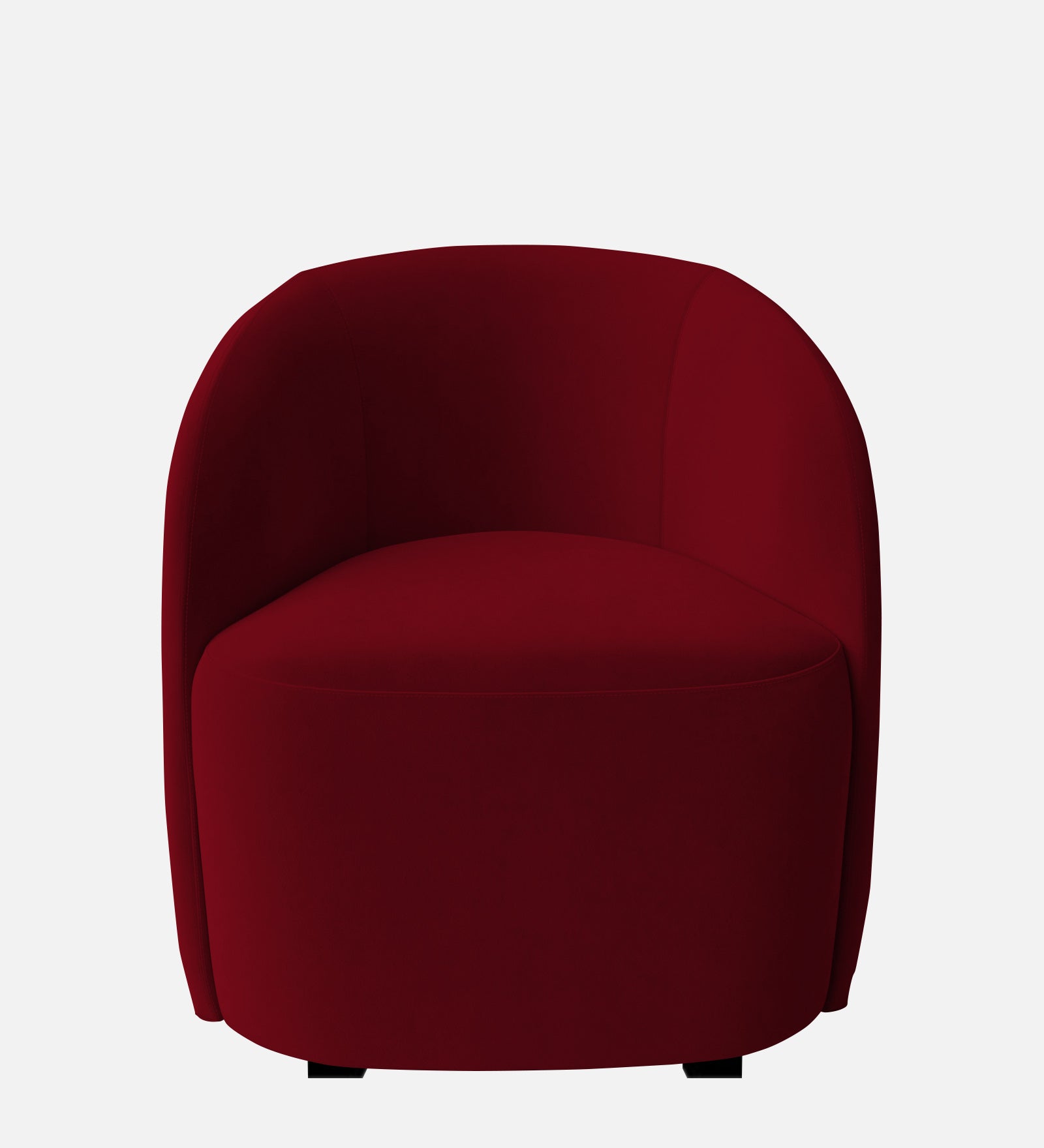 Lucky Velvet Wing Chair in Cherry Red Colour