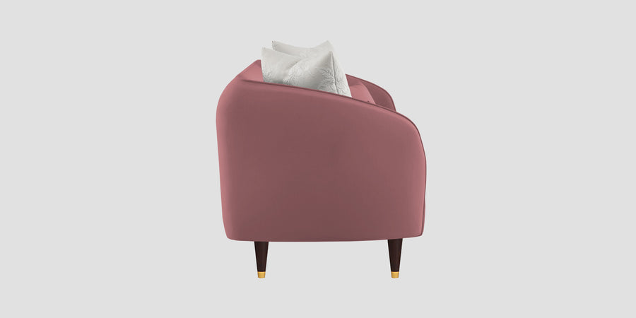 Hairo Velvet 2 Seater Sofa In Rose Pink Colour - Febonic Living