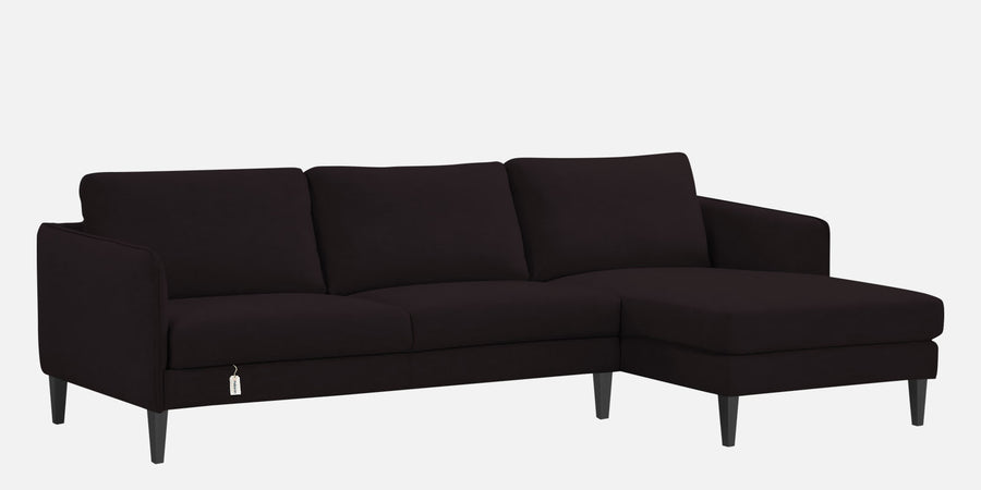 Piku Fabric Lhs Sectional Sofa 3 Lounger In Cara Brown Colour - Febonic Living