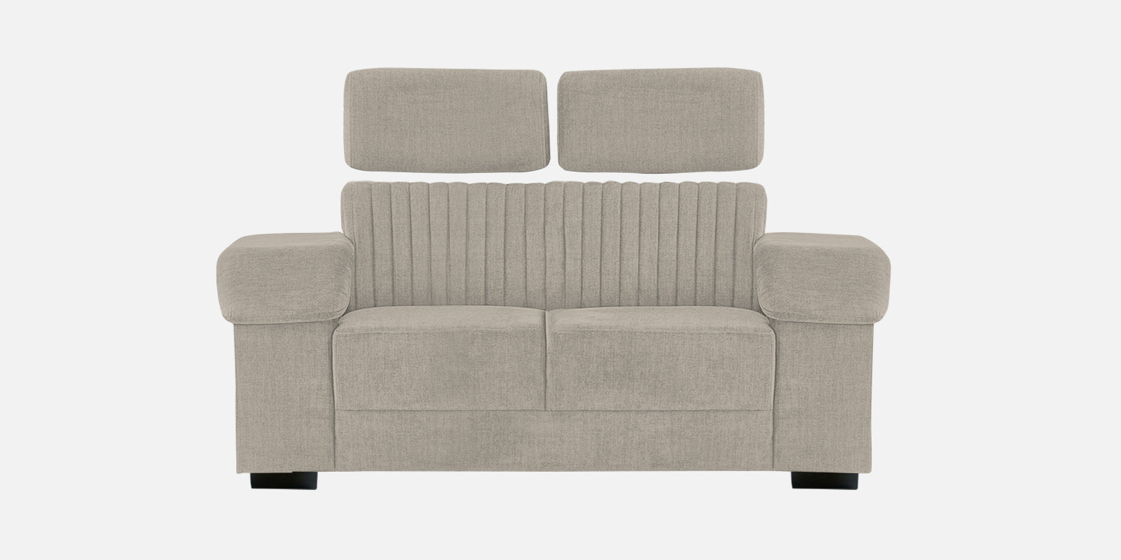 Draco Fabric 2 Seater Sofa In Ash Grey Colour