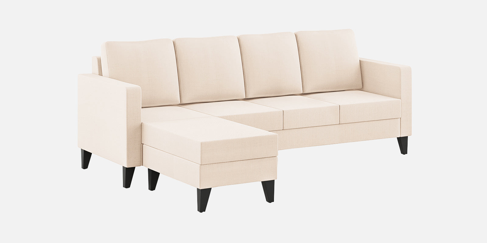 Nori Fabric RHS Sectional Sofa (3 + Lounger) In Woom Beige Colour