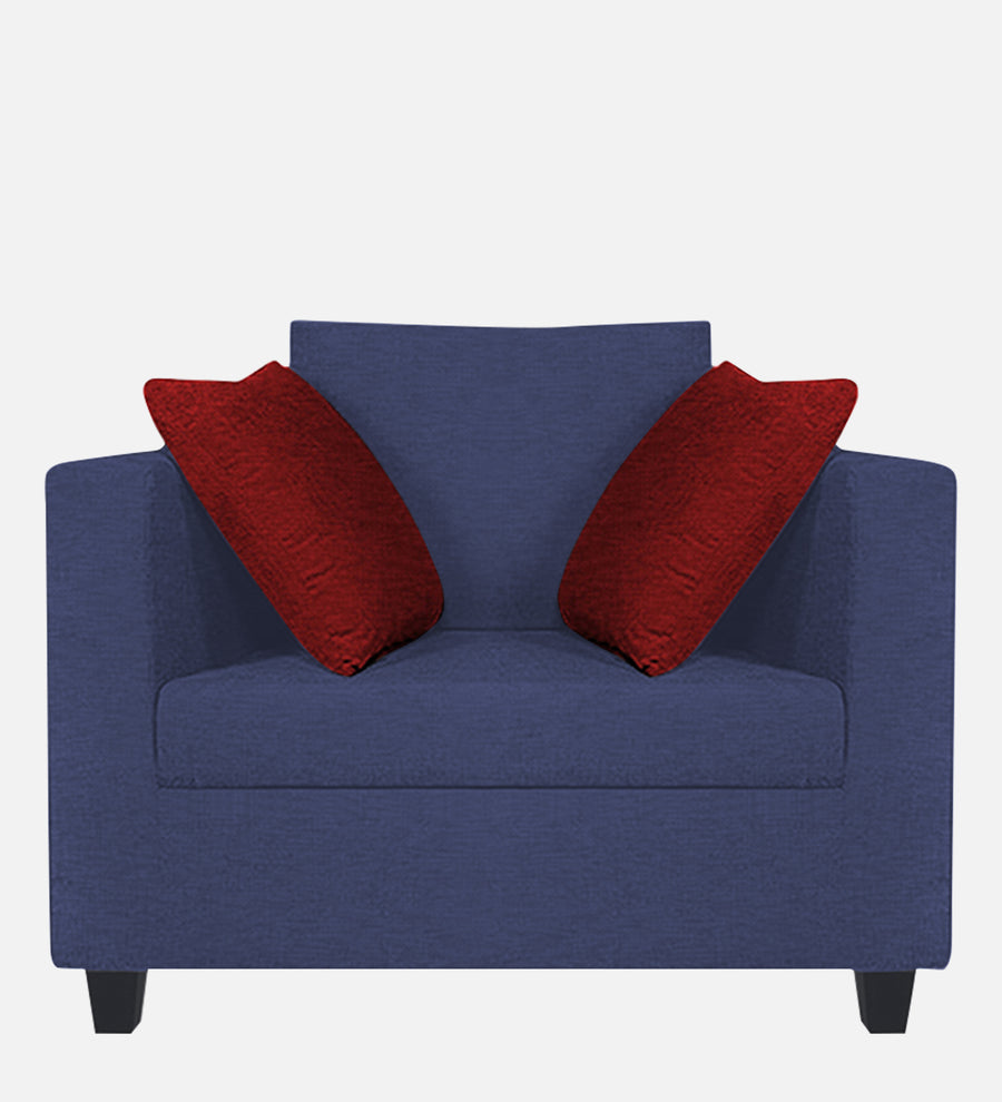Nuska Fabric 1 Seater Sofa In Slate Blue Colour - Febonic Living