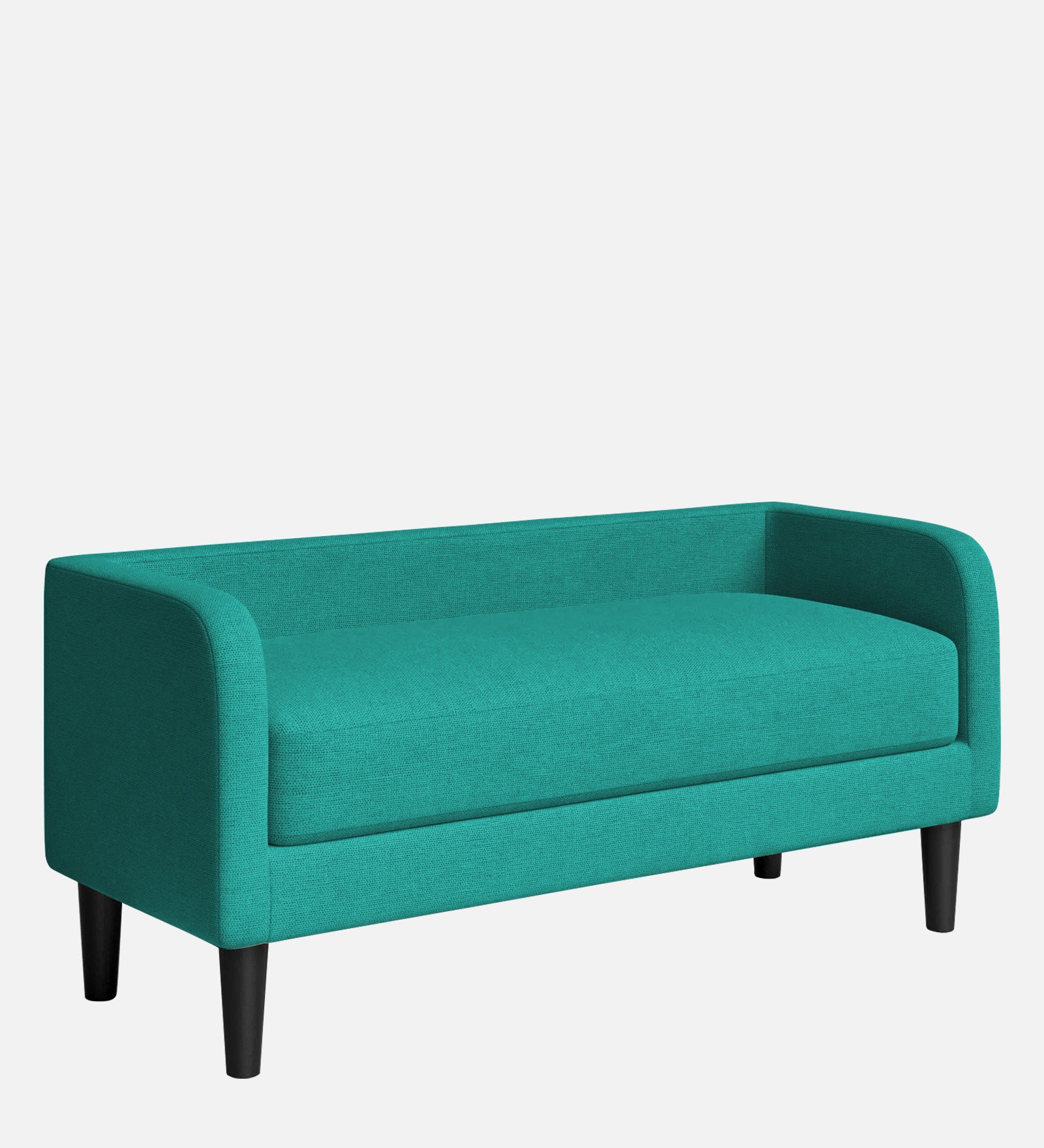 Maya Fabric Bench In Sea Green Colour