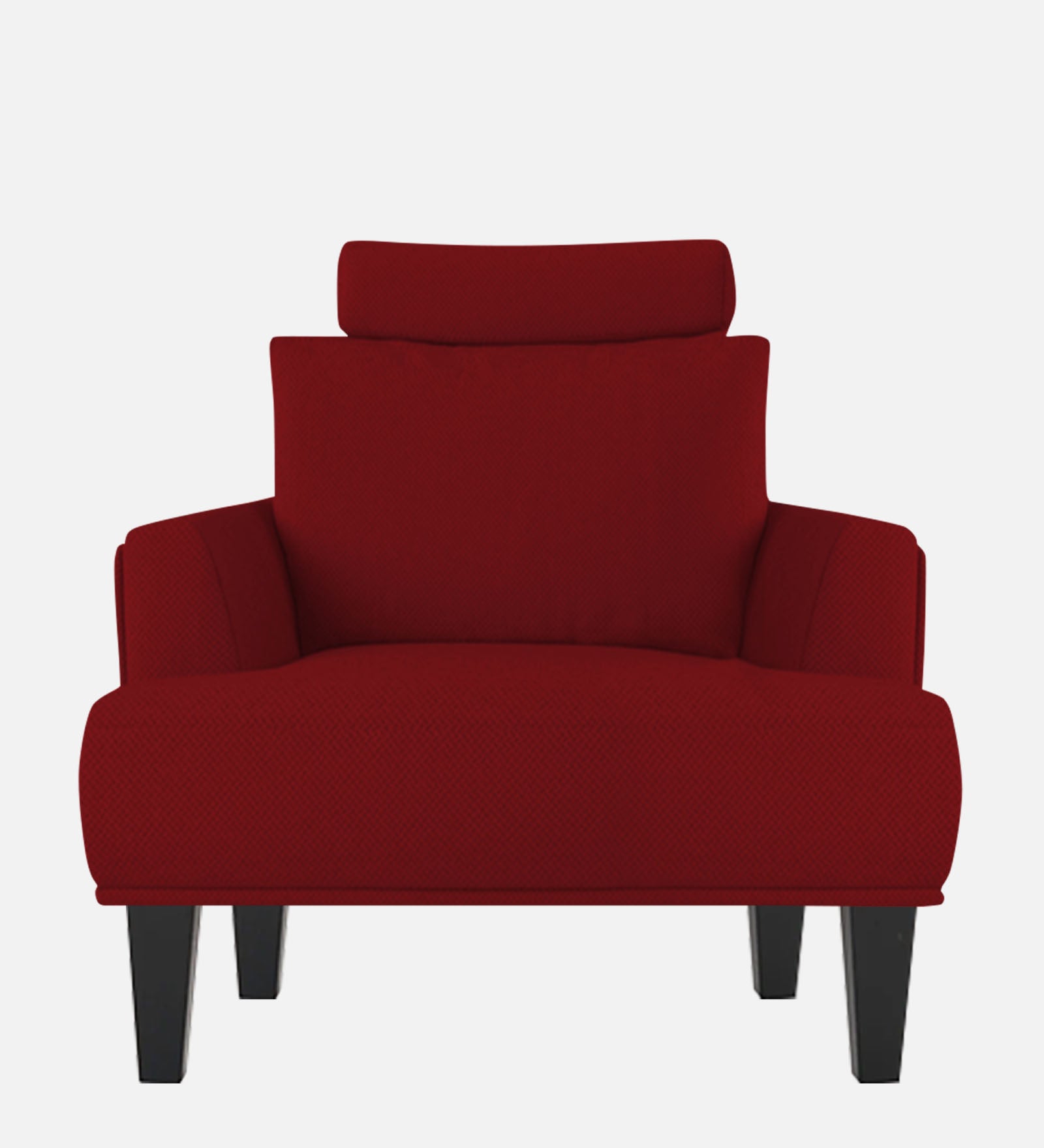 Como Fabric 1 Seater Sofa in Blood Maroon Colour