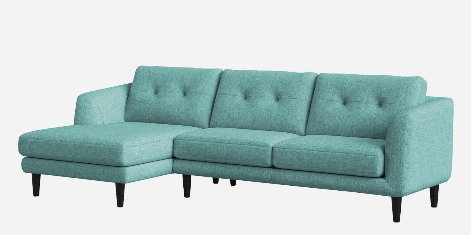 Natasha Velvet RHS Sectional Sofa (3+Lounger) in Barmunda Aqua Colour