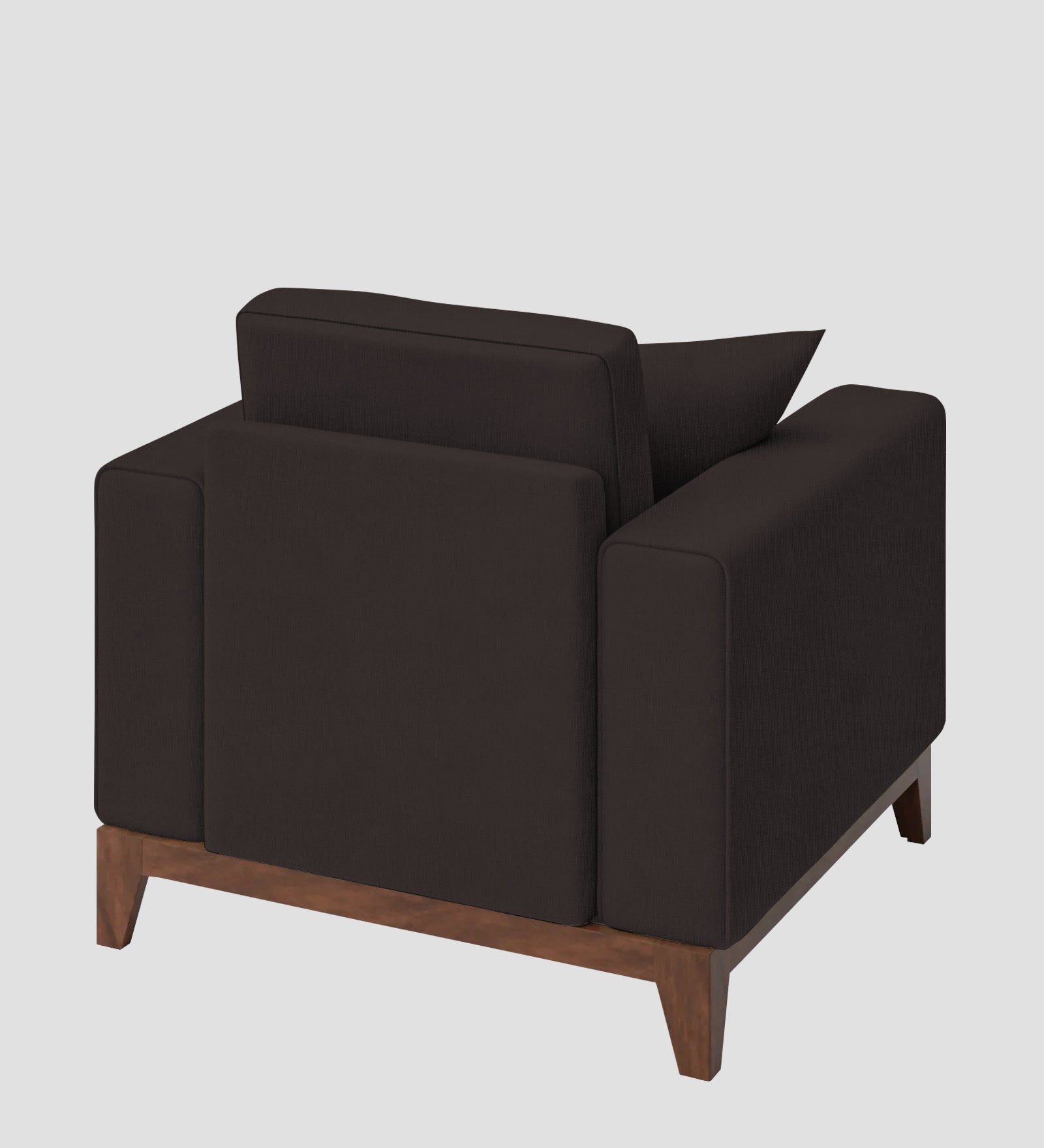 Luca Fabric 1 Seater Sofa In  Pebble Brown Colour - Febonic Living