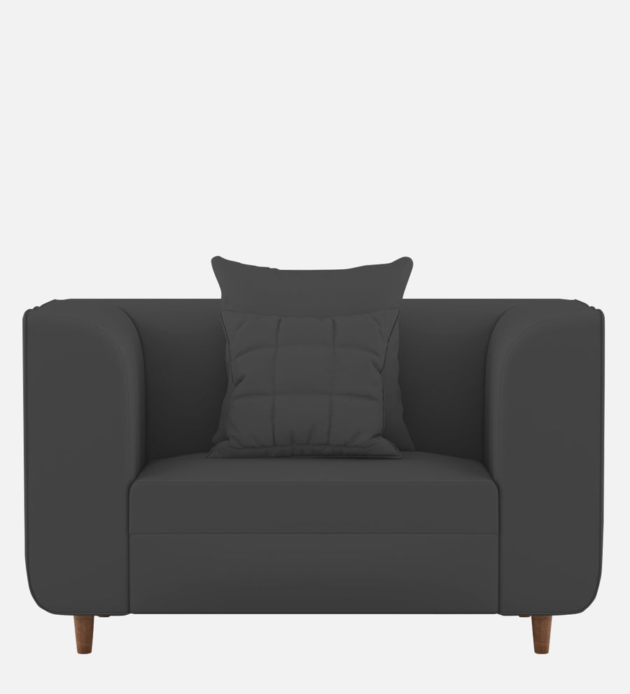 Sumo Velvet 1 Seater Sofa In Davy Grey Colour - Febonic Living