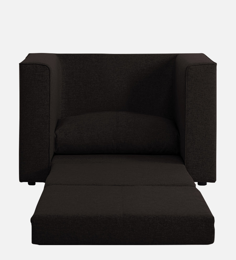 Kenia Fabric 1 Seater Foldable Sofa Cum Bed In Cara Brown Colour - Febonic Living