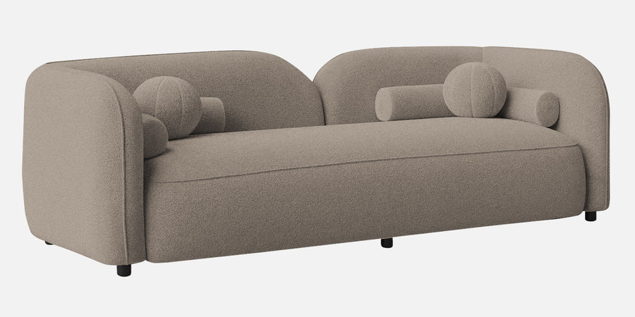 Corny Boucle Fabric 3 Seater Sofa In Macy Grey Colour - Febonic Living