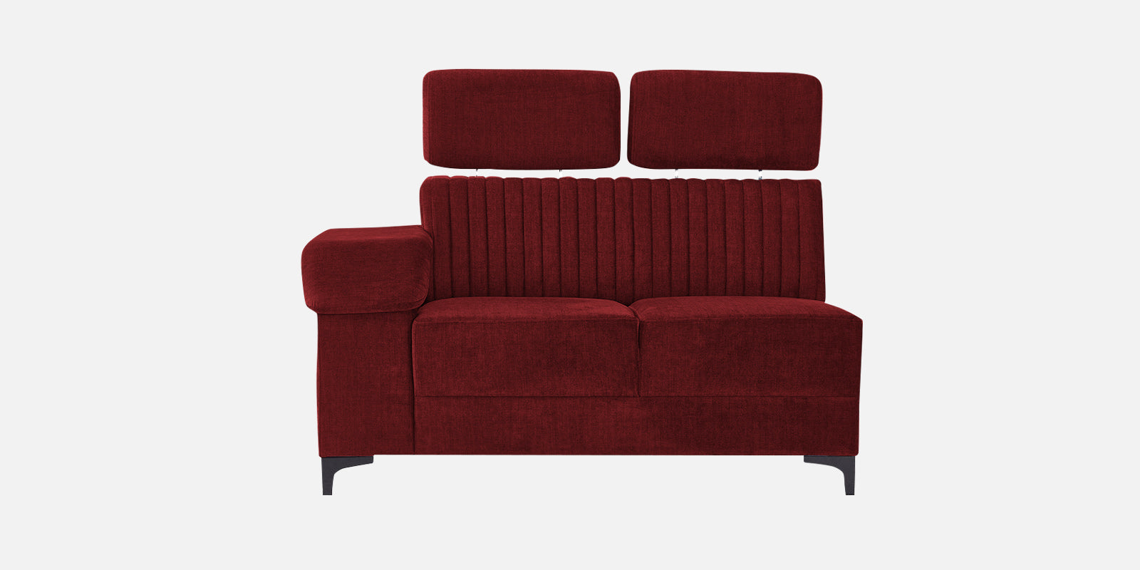 Draco Fabric Corner Sofa in Corel Red Colour