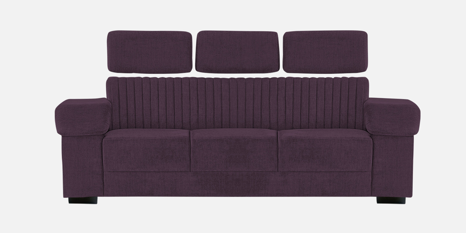 Draco Fabric 3 Seater Sofa In Greek Purple Colour - Febonic Living
