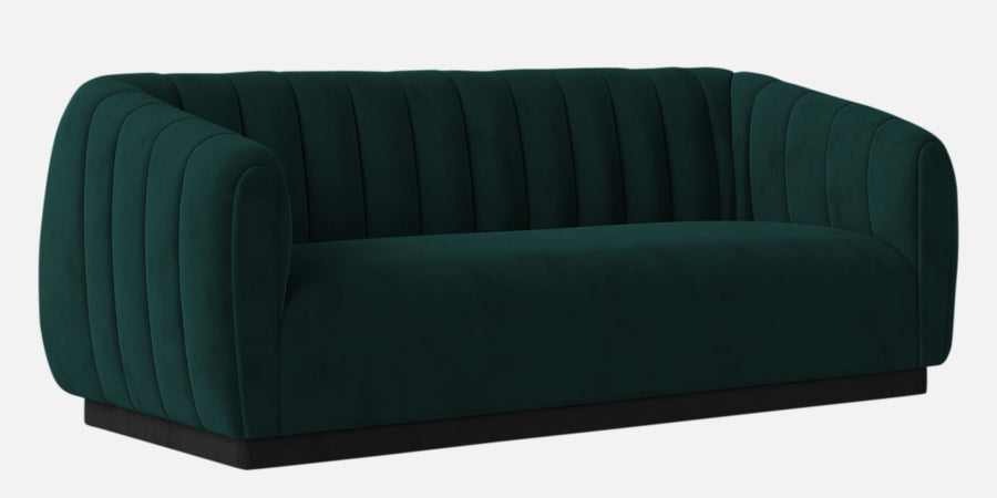 Ferry Velvet 3 Seater Sofa In Forest Green Colour - Febonic Living