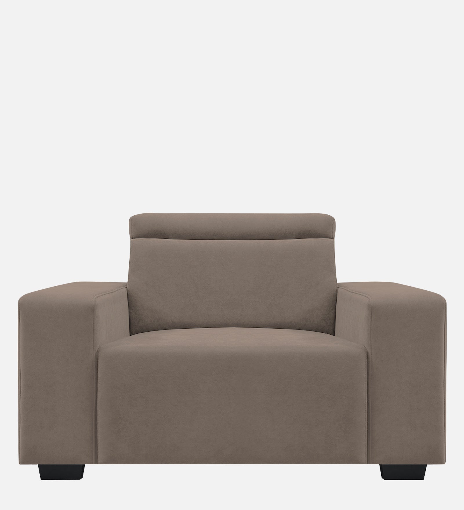 Hiro Fabric 1 Seater Sofa In  Rock Beige Colour - Febonic Living