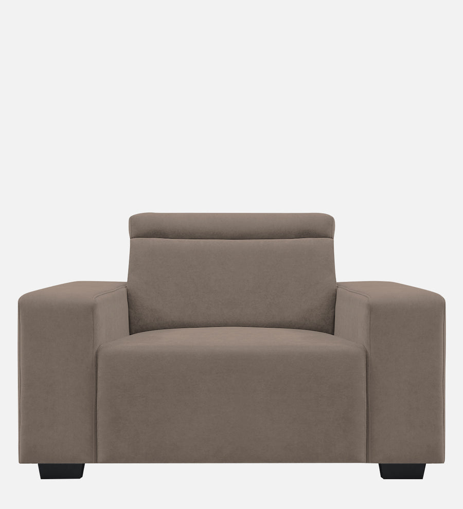 Hiro Fabric 1 Seater Sofa In Rock Beige Colour - Febonic Living