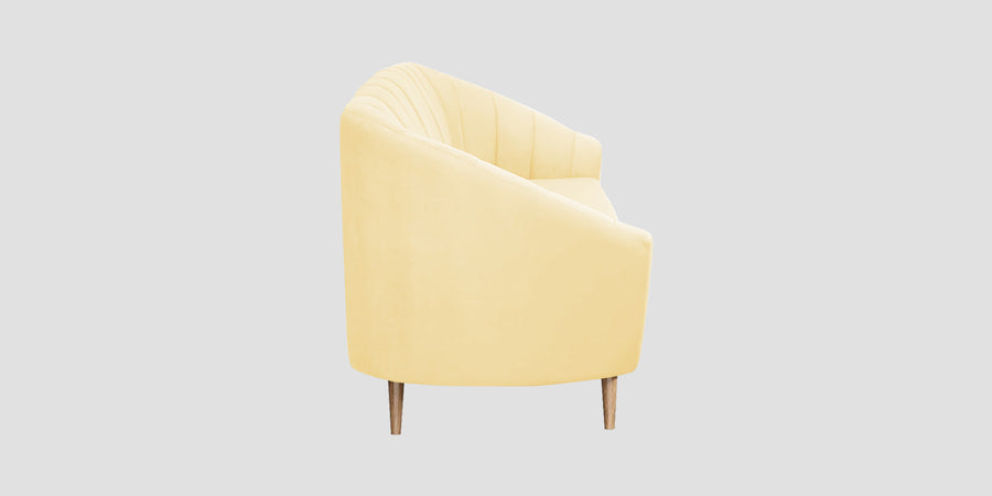 Kaylee Velvet 3 Seater Sofa In Sandy Beige Colour - Febonic Living