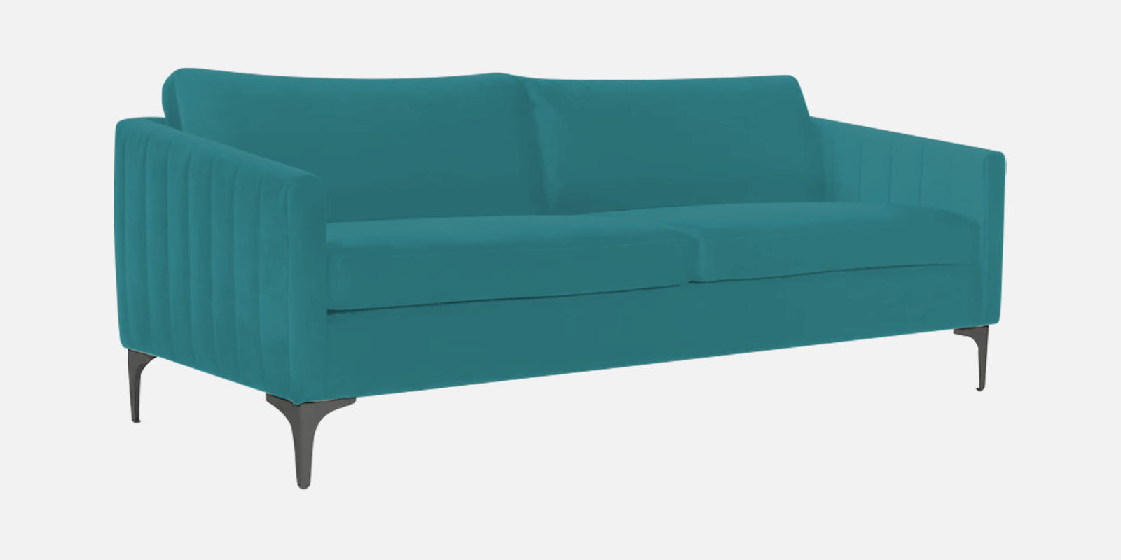 Haru Velvet 3 Seater Sofa in Arabian green Colour