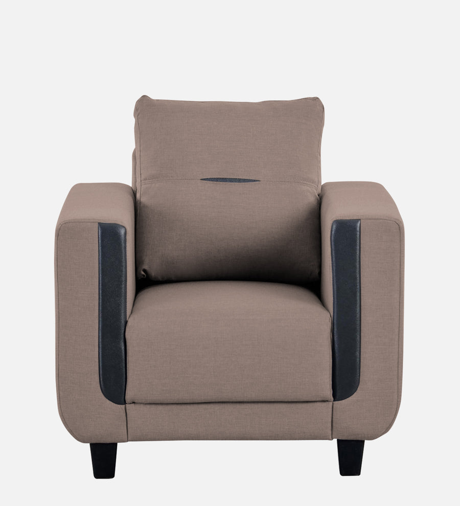 Perry Fabric 1 Seater Sofa In Kadhi Beige Colour - Febonic Living