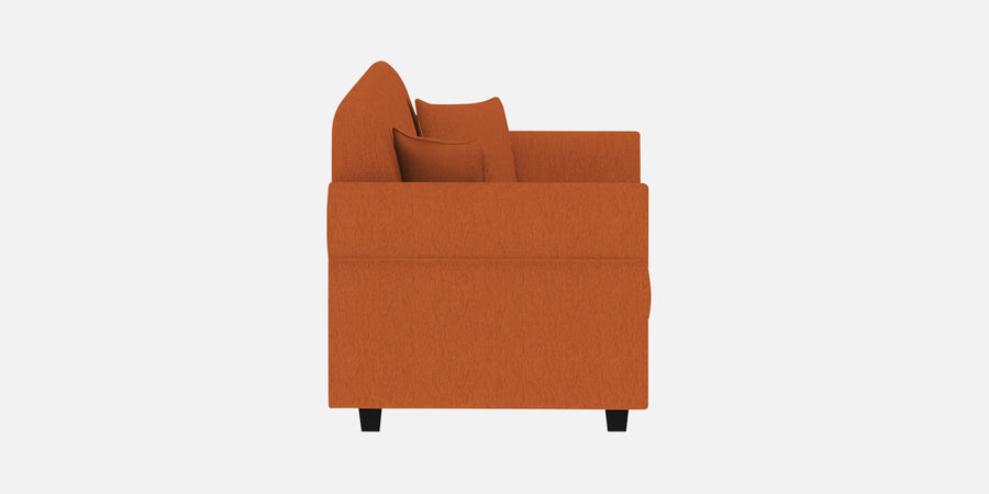 Derado Fabric 3 Seater Sofa In Vivid Orange Colour - Febonic Living