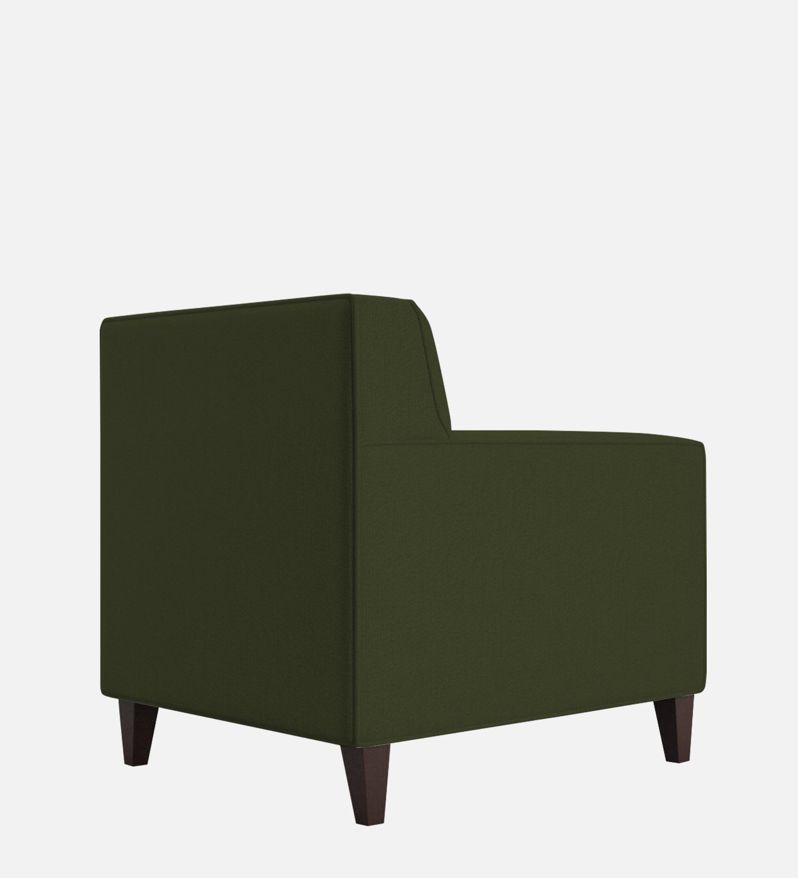 Miller Fabric 1 Seater Sofa in Olive Green Colour