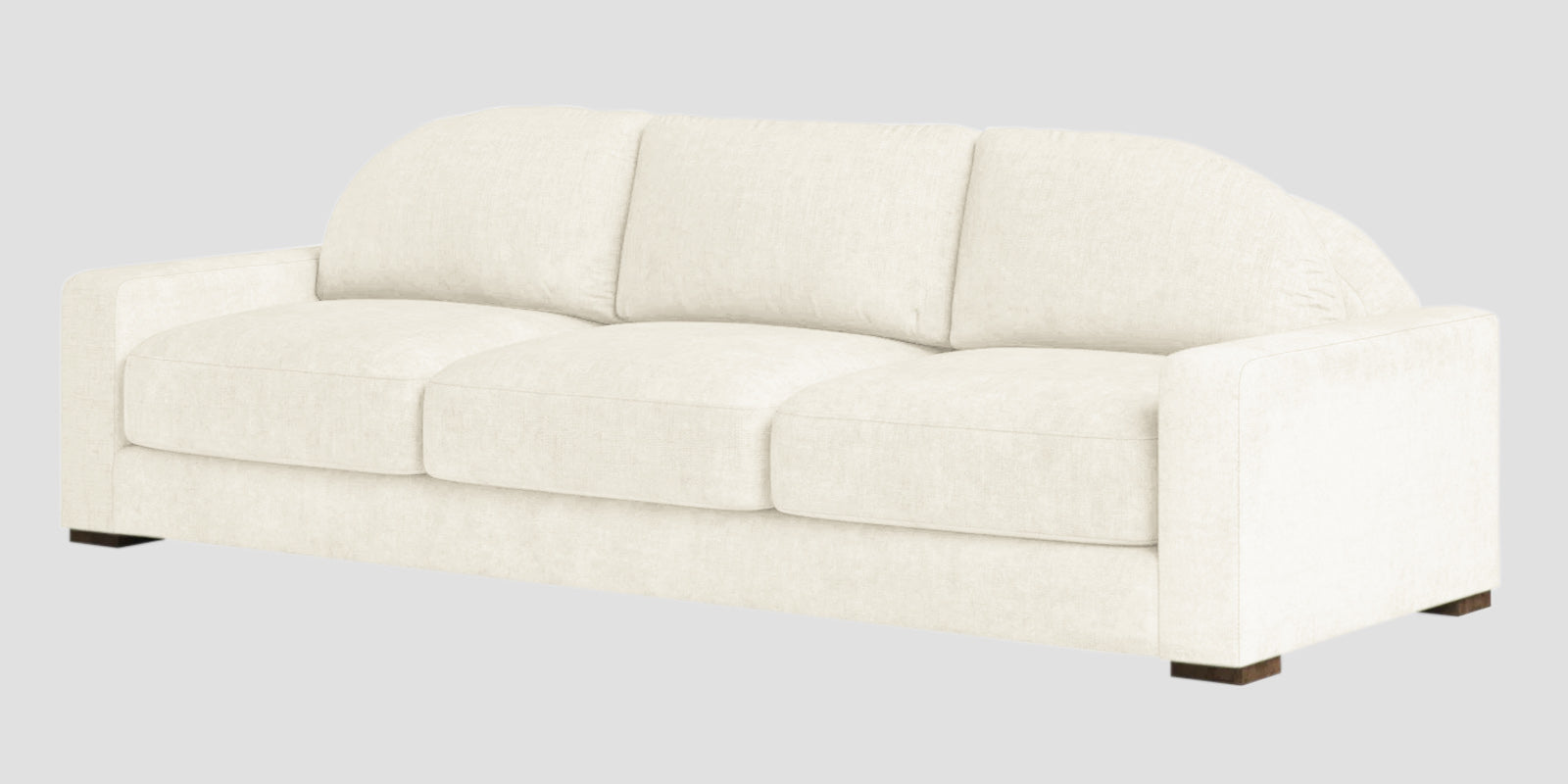 Dara Fabric 3 Seater Sofa In Ivory Cream Colour