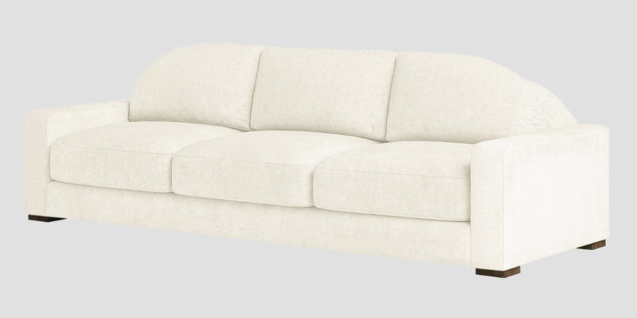 Dara Fabric 3 Seater Sofa In Ivory Cream Colour - Febonic Living