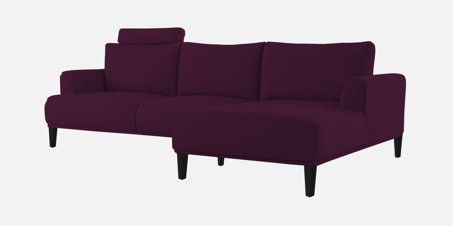 Como Fabric Rhs Sectional Sofa 3 Lounger In Greek Purple Colour - Febonic Living