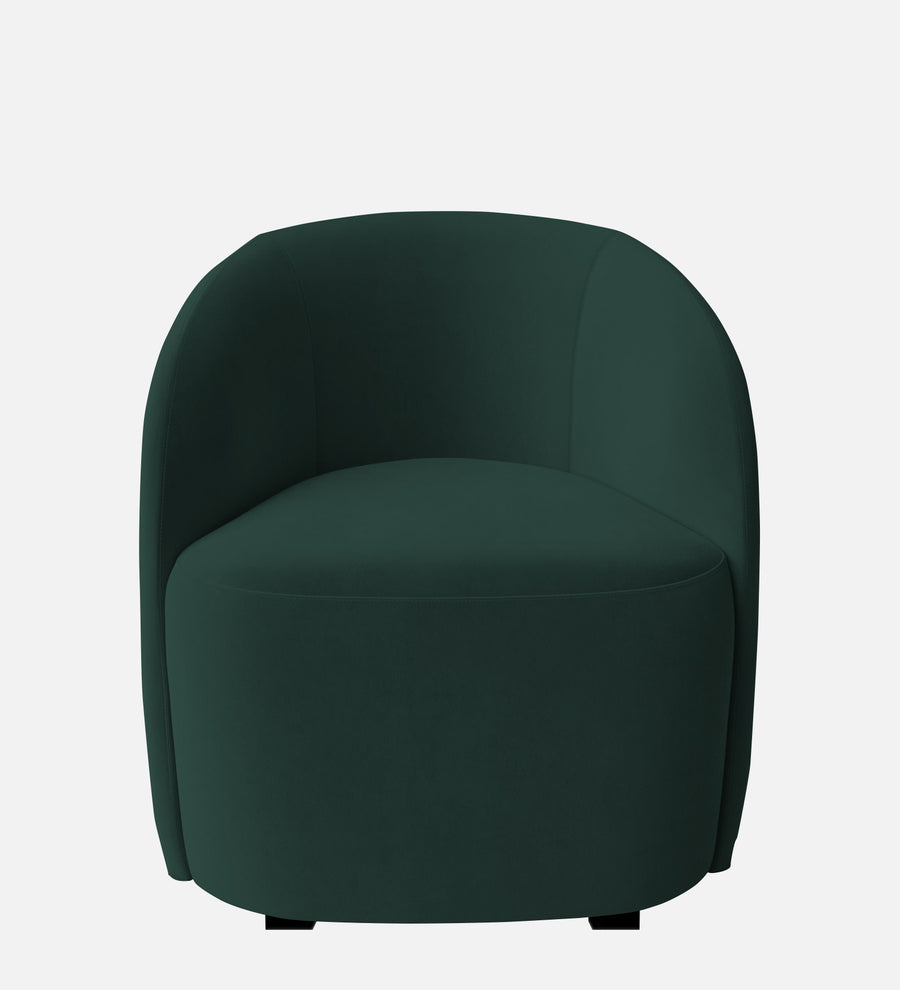 Lucky Velvet Lounge Chair In Forest Green Colour - Febonic Living