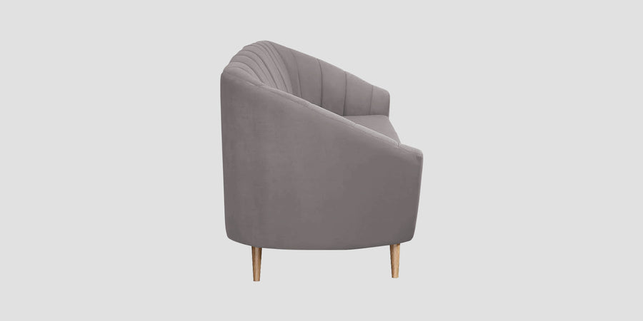 Kaylee Velvet 3 Seater Sofa In Pearl Grey Colour - Febonic Living
