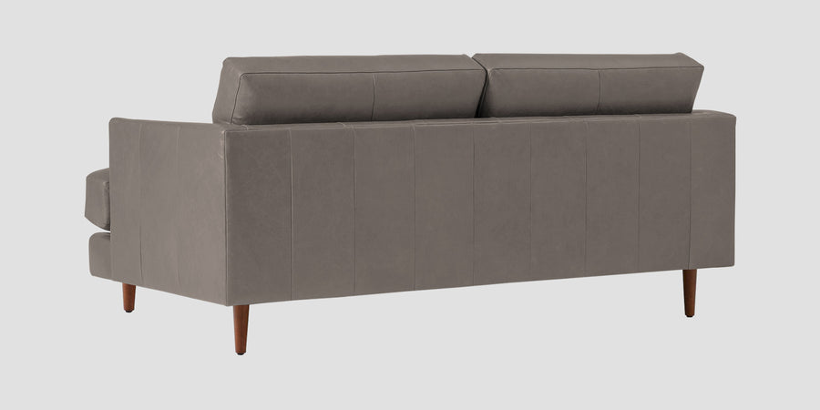 Sterio Leatherette 2 Seater Sofa In Steel Grey Colour - Febonic Living