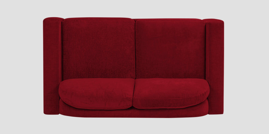 Dara Fabric 2 Seater Sofa In Ruby Red Colour - Febonic Living