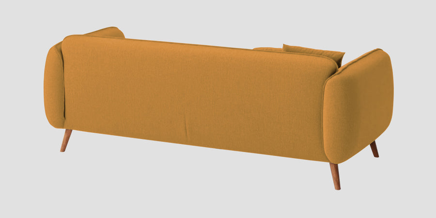 Zia Fabric 3 Seater Sofa In Corn Yellow Colour - Febonic Living