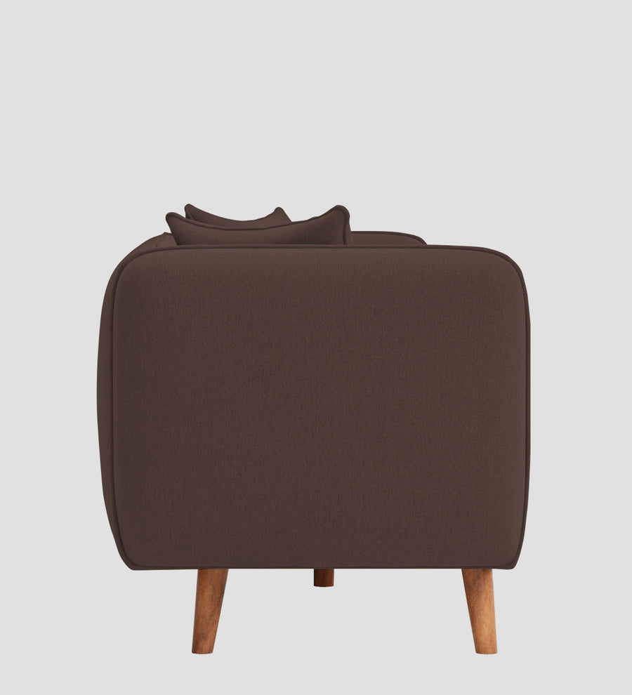 Reva Fabric 1 Seater Sofa In Caramel Brown Colour - Febonic Living