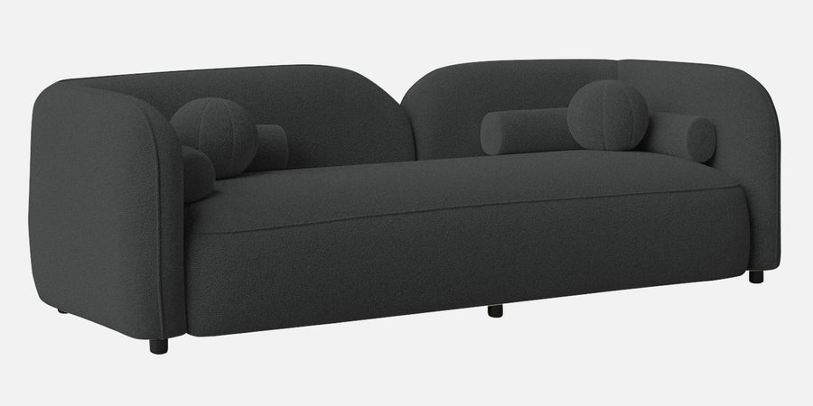 Corny Boucle Fabric 3 Seater Sofa In Shadow Grey Colour - Febonic Living