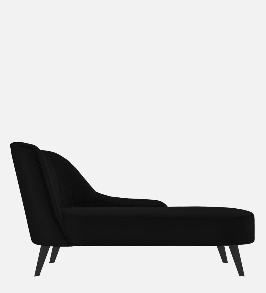 Flora Velvet Rhs Chaise Lounger In Adam Black Colour - Febonic Living