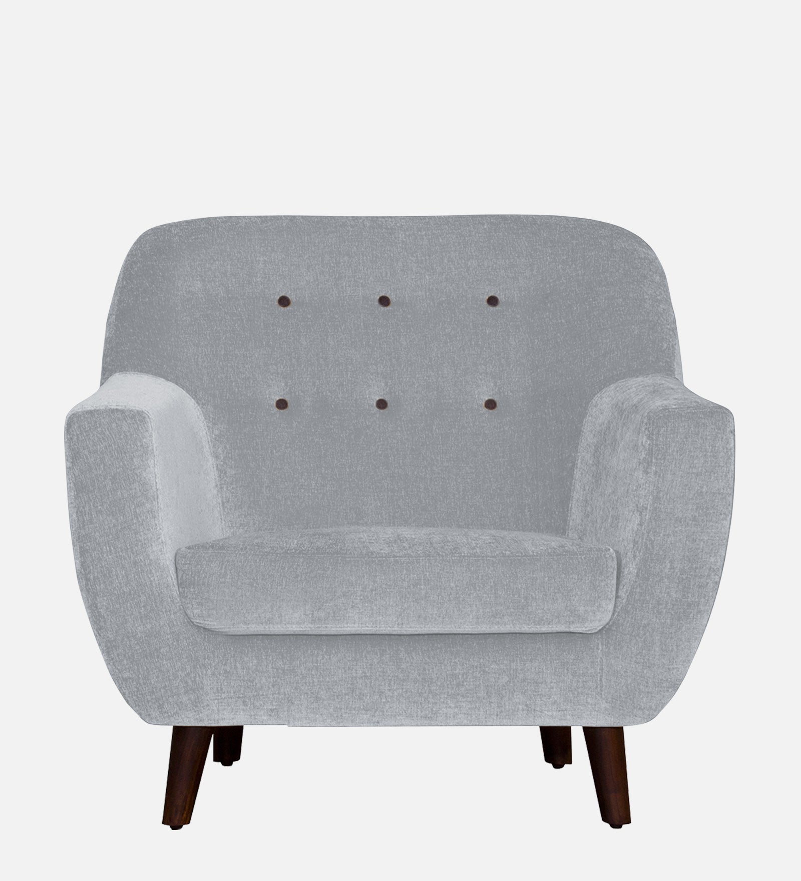 German Fabric 1 Seater Sofa in lit grey Colour