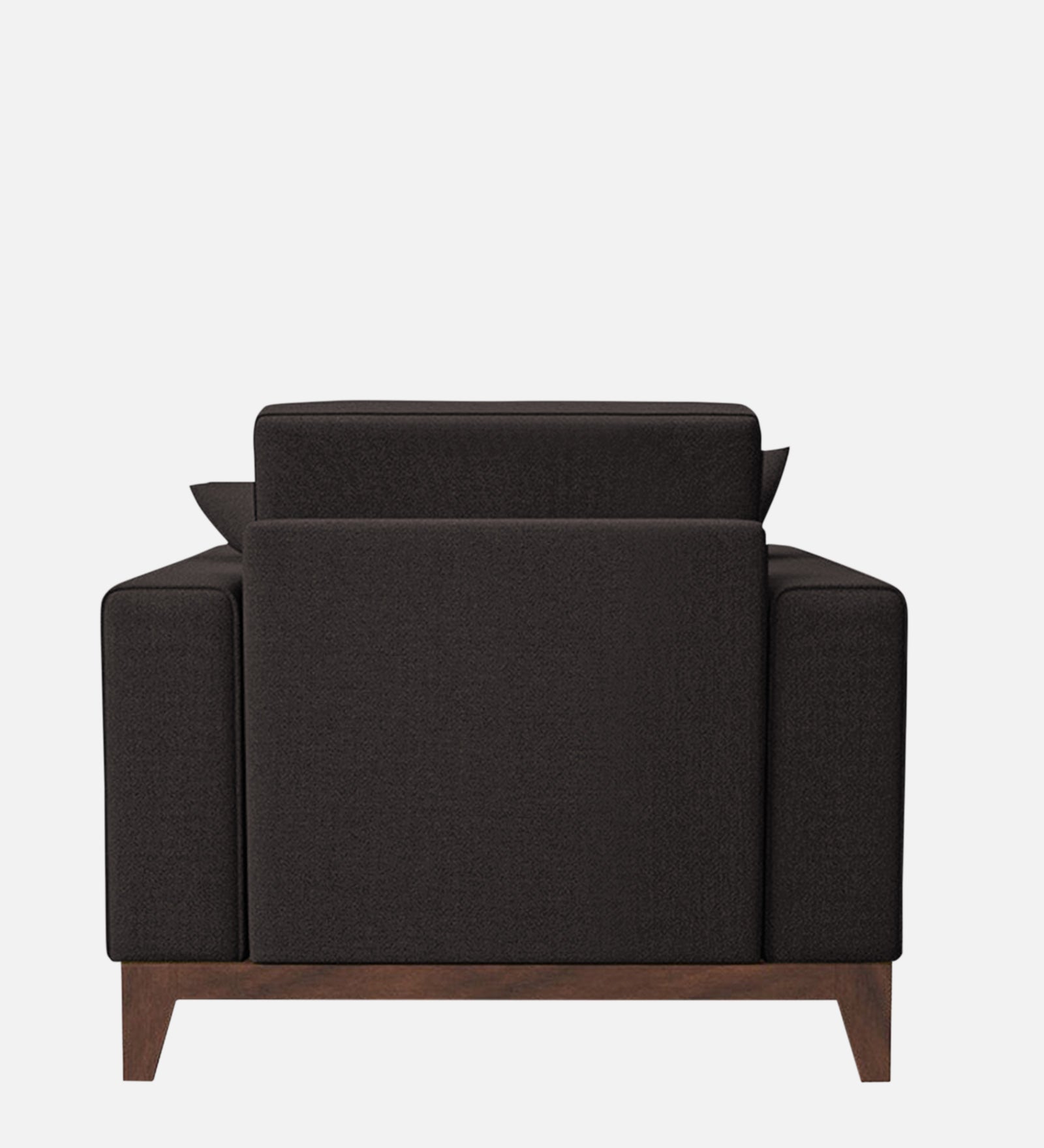 Luca Fabric 1 Seater Sofa in Dark Brown Colour