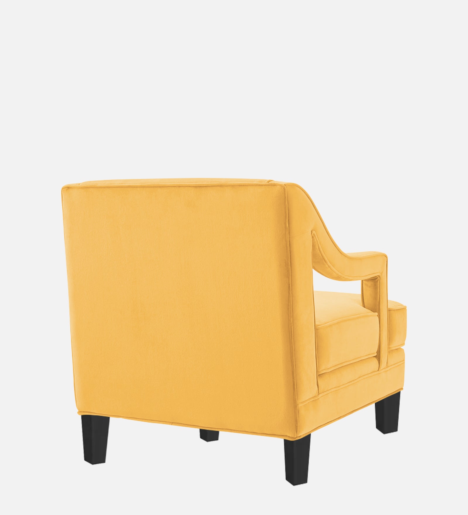 Daffy Velvet 1 Seater Sofa In Turmeric Yellow Colour