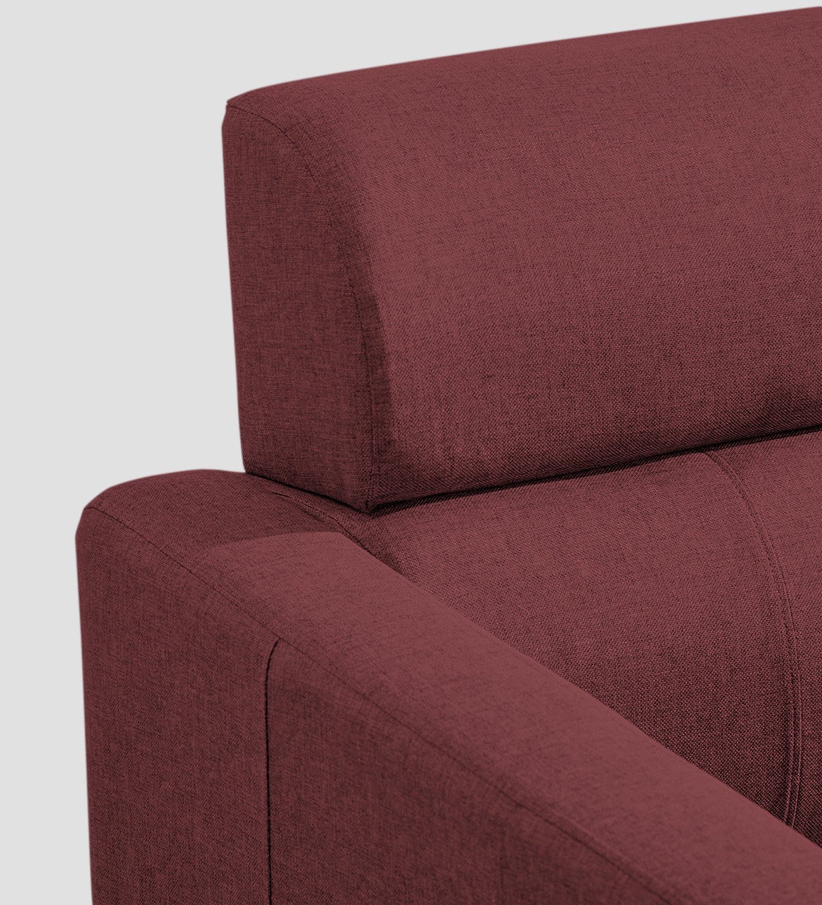 Devo Fabric 1 Seater Sofa In  Blaze Red Colour - Febonic Living