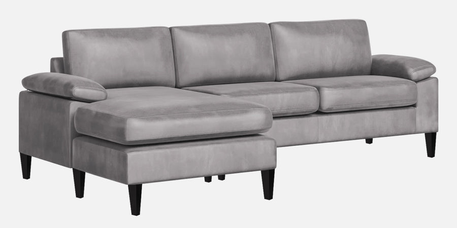 Vegas Velvet Rhs Sectional Sofa 3 Lounger In Concrete Grey Colour - Febonic Living