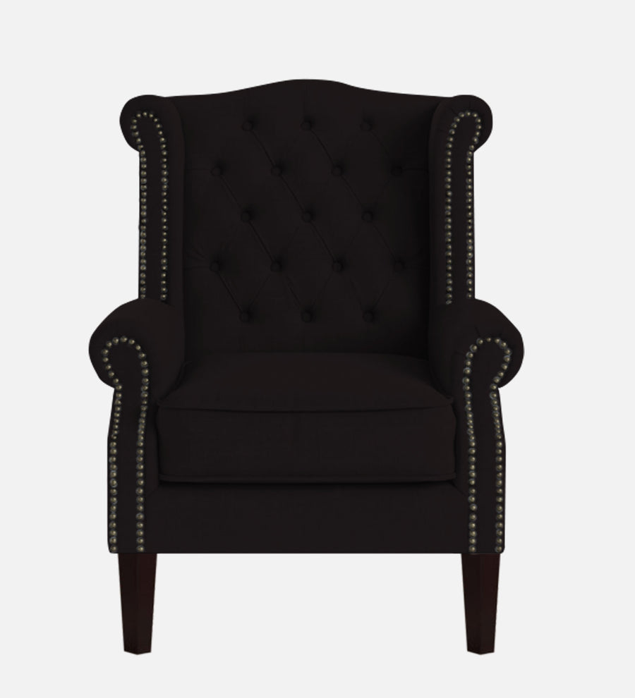 Nottage Fabric Wing Chair In Cara Brown Colour - Febonic Living