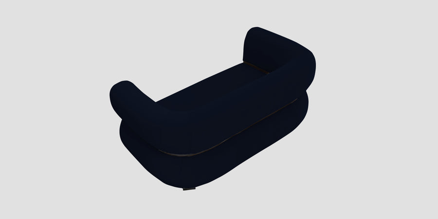 Kula Velvet 2 Seater Sofa In Dark Blue Colour - Febonic Living