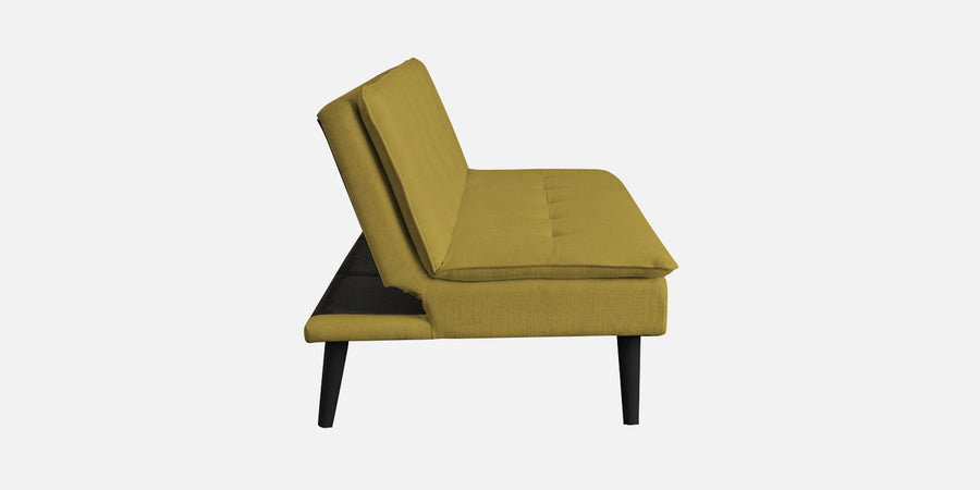 Toner Fabric 3 Seater Convertible Sofa Cum Bed In Parrot Green Colour - Febonic Living