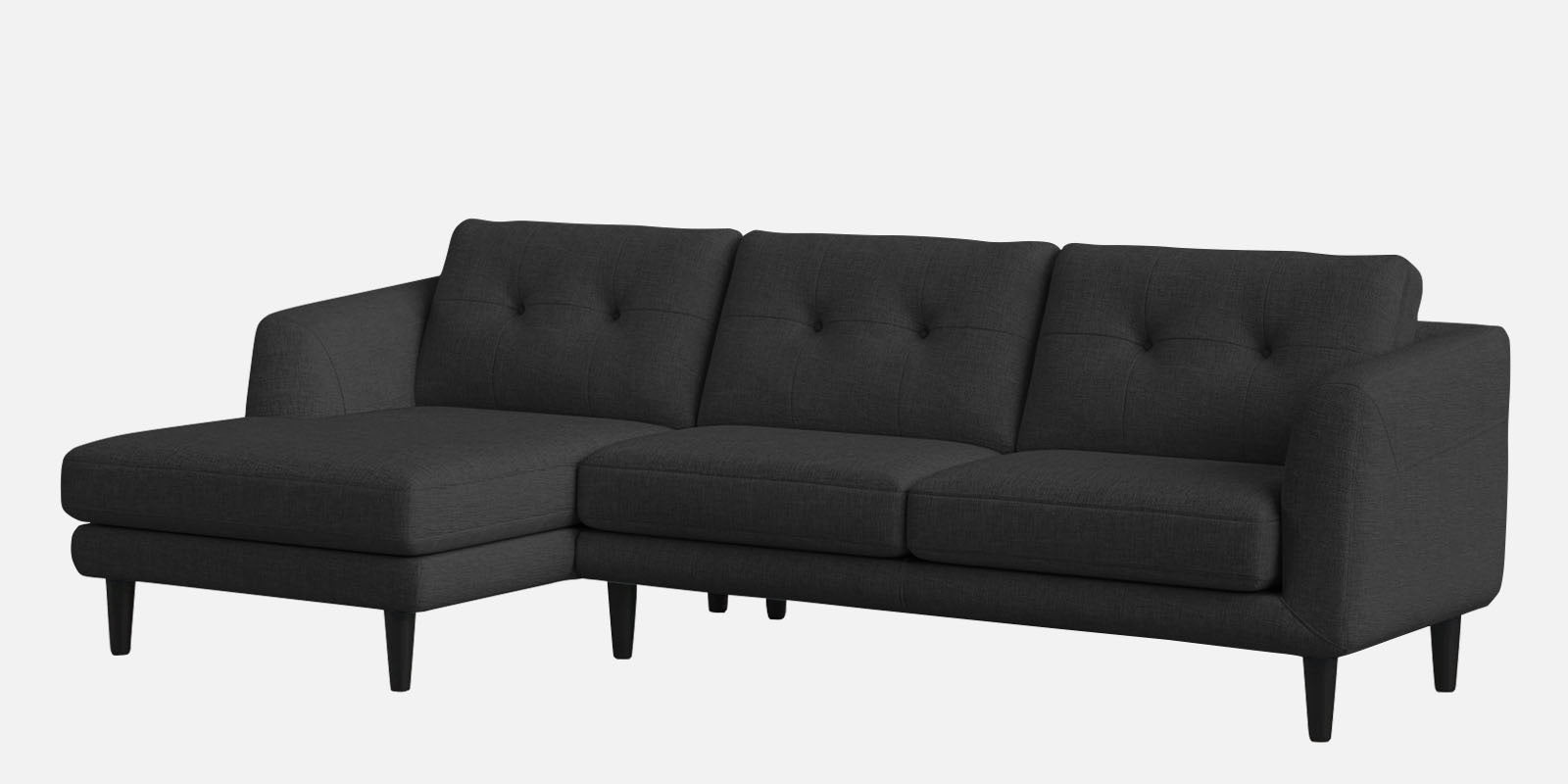 Natasha Velvet RHS Sectional Sofa (3+Lounger) in Hory Grey Colour