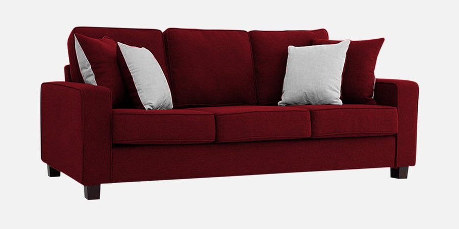 Ladybug Fabric 3 Seater Sofa In Ruby Red Colour - Febonic Living