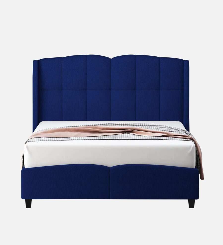 Jovi Velvet Upholstered Single Size Bed In Imperial Blue Colour - Febonic Living