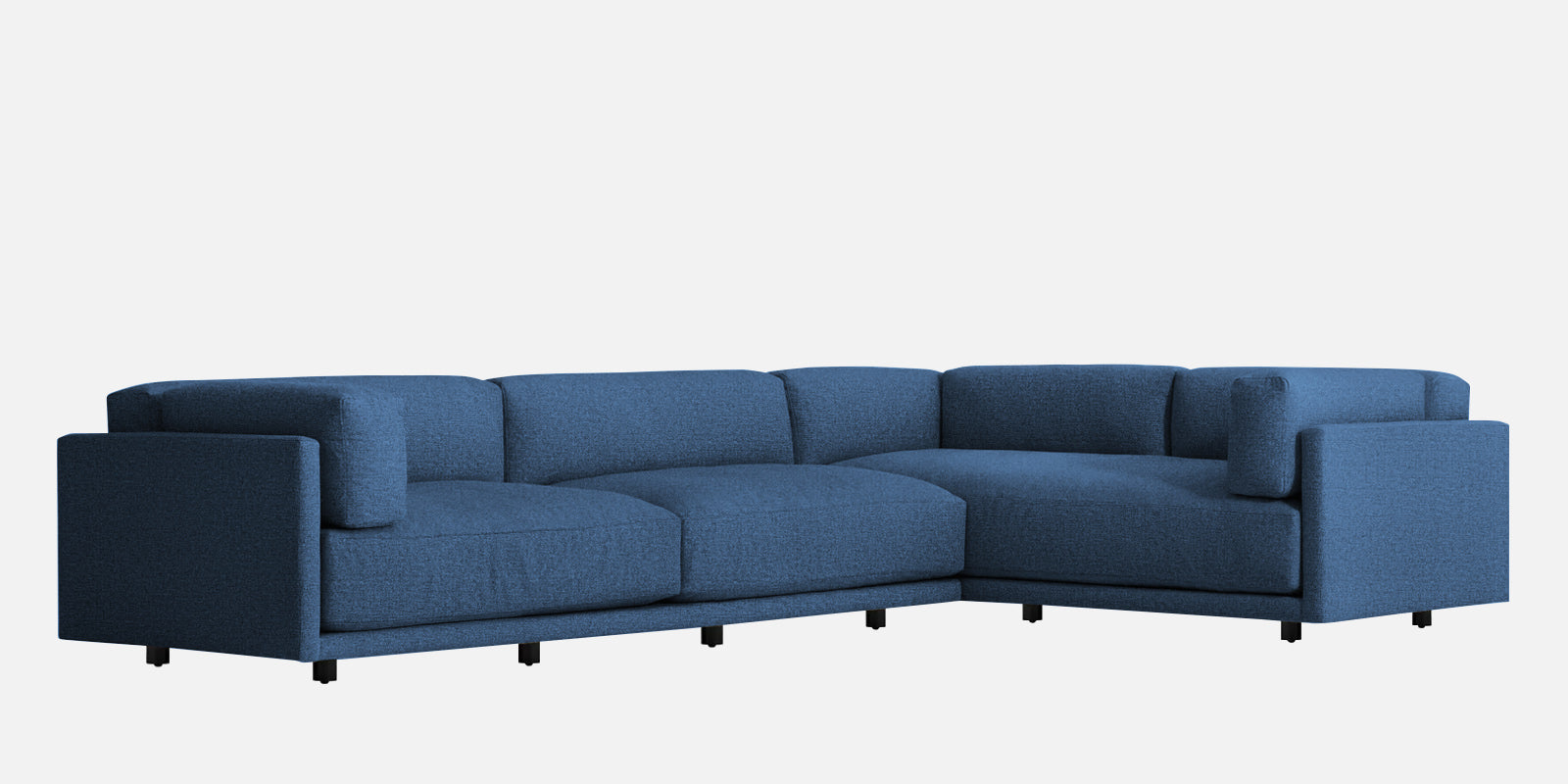 Nixon Fabric 6 Seater RHS Sectional Sofa In Light Blue Colour