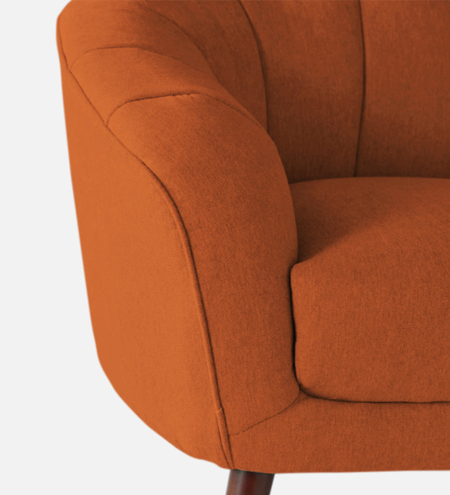 Benjamin Fabric 1 Seater Sofa In Vivid Orange Colour - Febonic Living